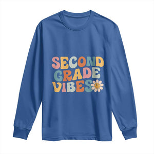 Groovy Retro Second Grade Vibes Long Sleeve Shirt Back to School 2nd Grade Team