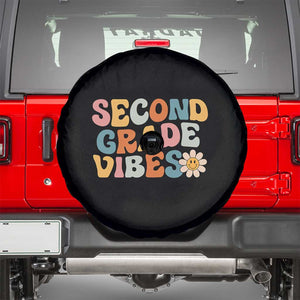 Groovy Retro Second Grade Vibes Spare Tire Cover Back to School 2nd Grade Team