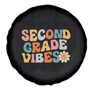 Groovy Retro Second Grade Vibes Spare Tire Cover Back to School 2nd Grade Team