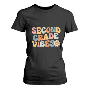 Groovy Retro Second Grade Vibes T Shirt For Women Back to School 2nd Grade Team