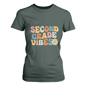 Groovy Retro Second Grade Vibes T Shirt For Women Back to School 2nd Grade Team