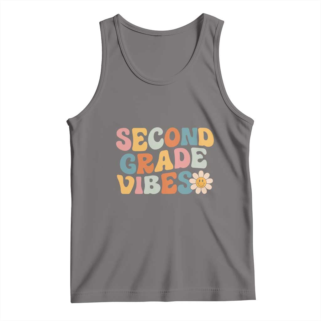 Groovy Retro Second Grade Vibes Tank Top Back to School 2nd Grade Team