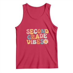 Groovy Retro Second Grade Vibes Tank Top Back to School 2nd Grade Team