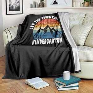 Kindergarten First Day of School Throw Blanket Let the Adventure Begin Cute Back to School Gift
