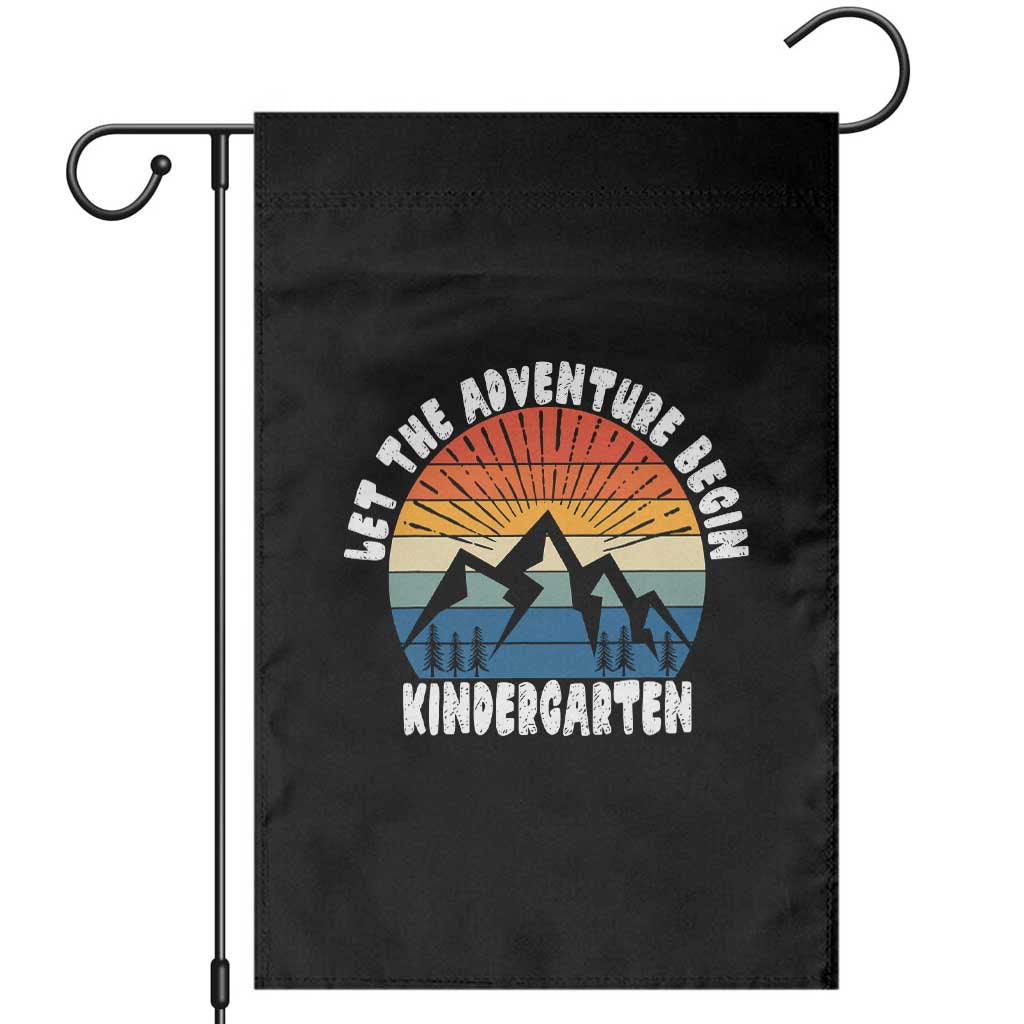 Kindergarten First Day of School Garden Flag Let the Adventure Begin Cute Back to School Gift