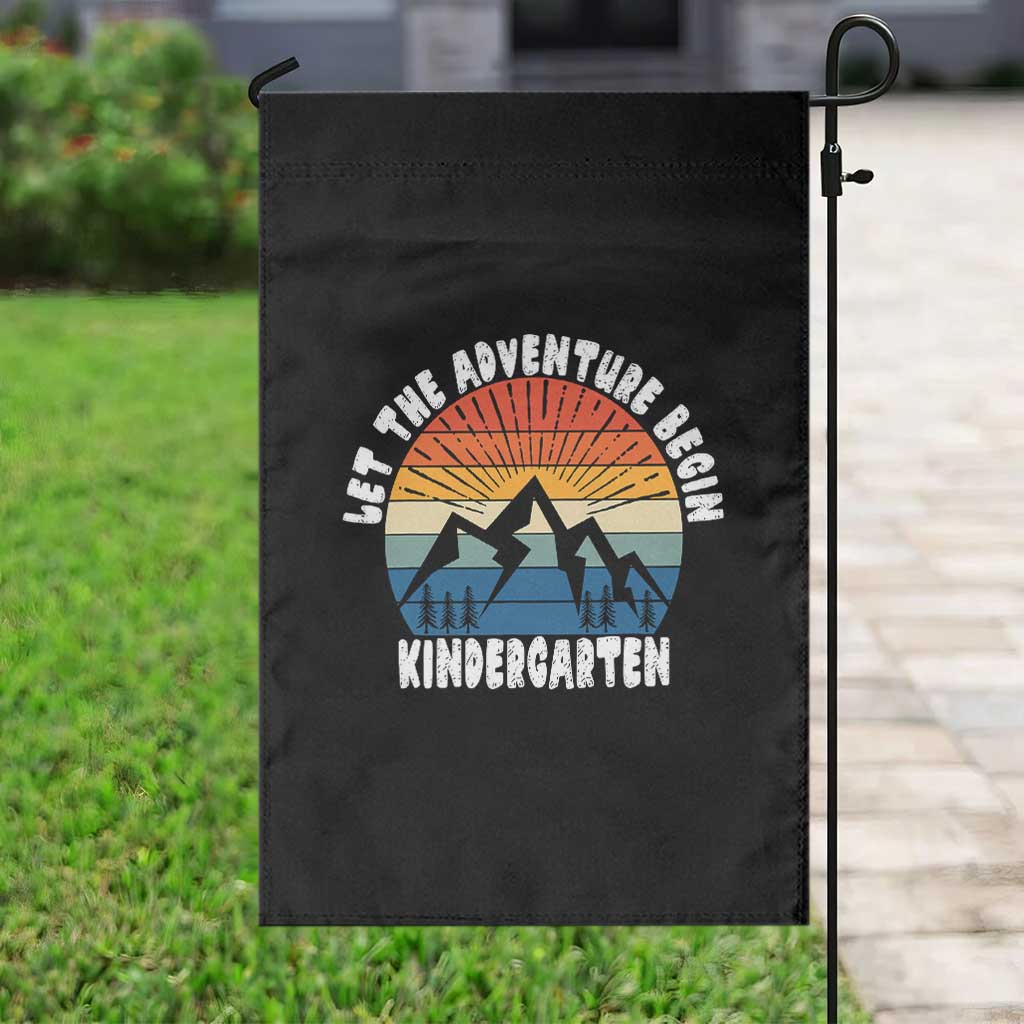 Kindergarten First Day of School Garden Flag Let the Adventure Begin Cute Back to School Gift