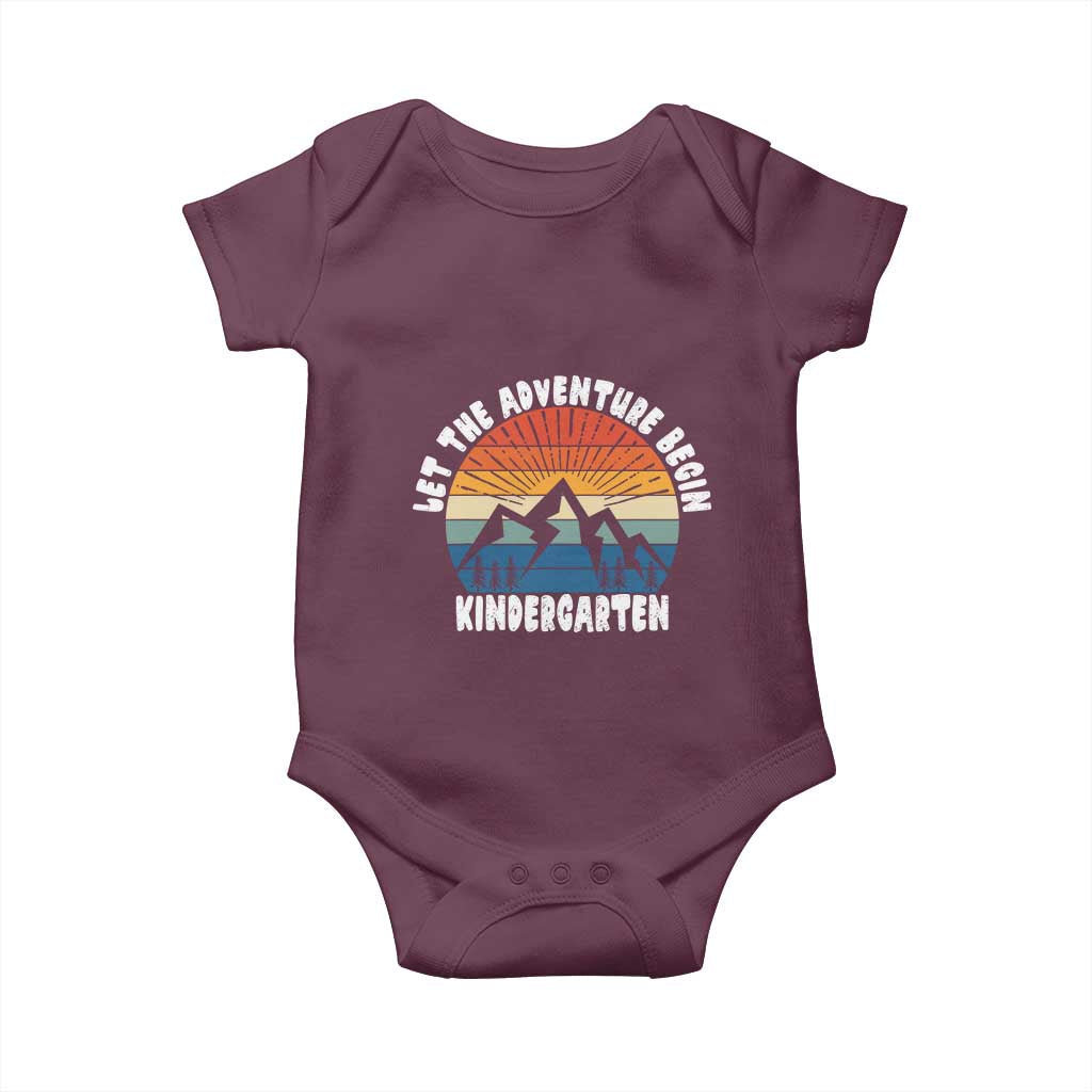 Kindergarten First Day of School Baby Onesie Let the Adventure Begin Cute Back to School Gift
