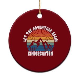Kindergarten First Day of School Ceramic Ornament Let the Adventure Begin Cute Back to School Gift