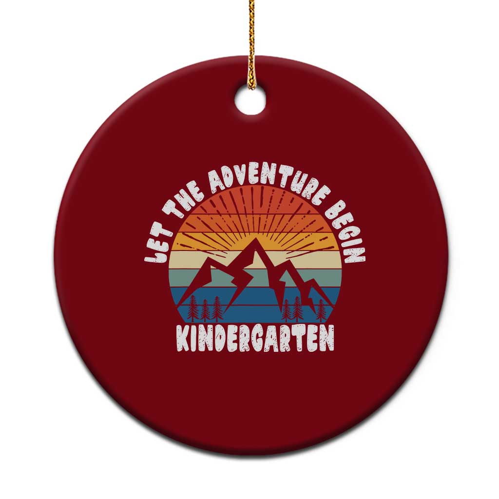 Kindergarten First Day of School Ceramic Ornament Let the Adventure Begin Cute Back to School Gift TS01 1pc Red Print Your Wear