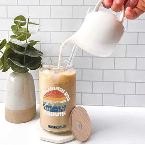 Kindergarten First Day of School Glass Can Let the Adventure Begin Cute Back to School Gift