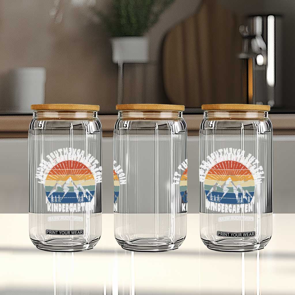 Kindergarten First Day of School Glass Can Let the Adventure Begin Cute Back to School Gift