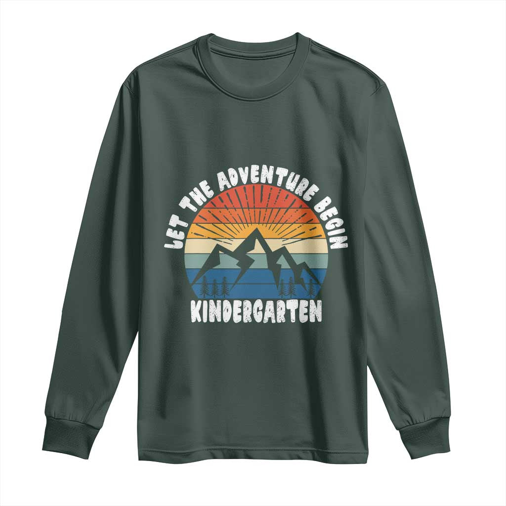 Kindergarten First Day of School Long Sleeve Shirt Let the Adventure Begin Cute Back to School Gift