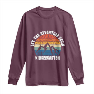 Kindergarten First Day of School Long Sleeve Shirt Let the Adventure Begin Cute Back to School Gift