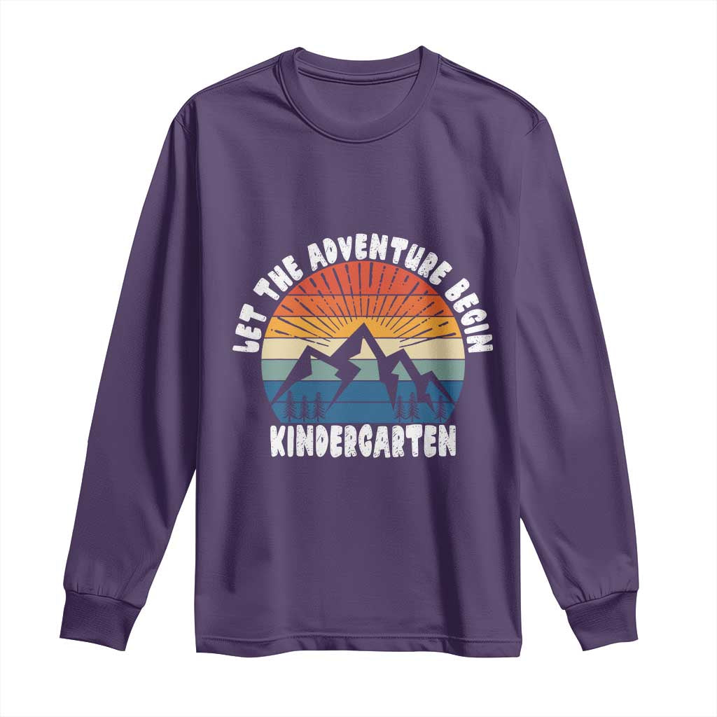 Kindergarten First Day of School Long Sleeve Shirt Let the Adventure Begin Cute Back to School Gift