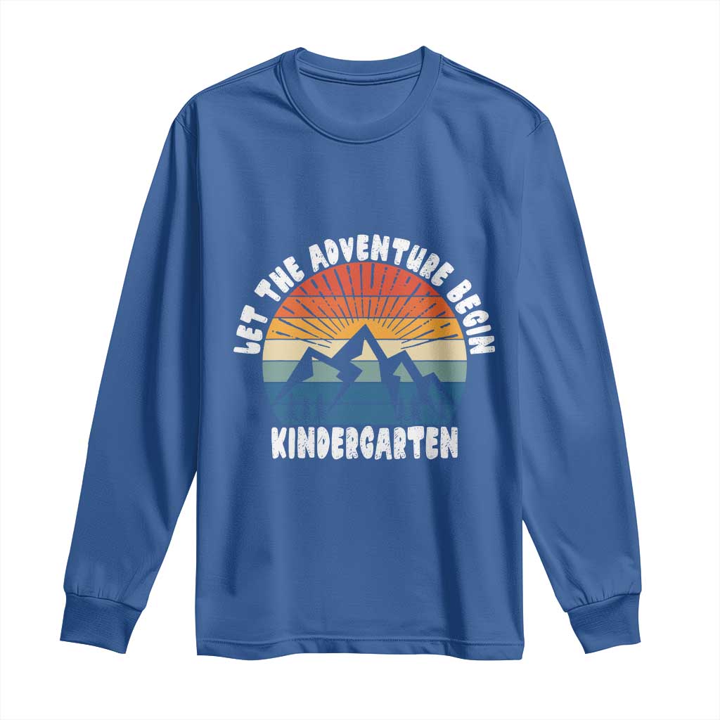 Kindergarten First Day of School Long Sleeve Shirt Let the Adventure Begin Cute Back to School Gift