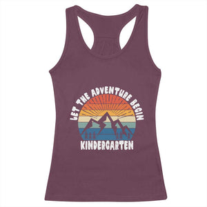 Kindergarten First Day of School Racerback Tank Top Let the Adventure Begin Cute Back to School Gift