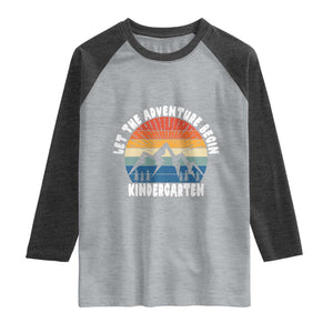 Kindergarten First Day of School Raglan Shirt Let the Adventure Begin Cute Back to School Gift