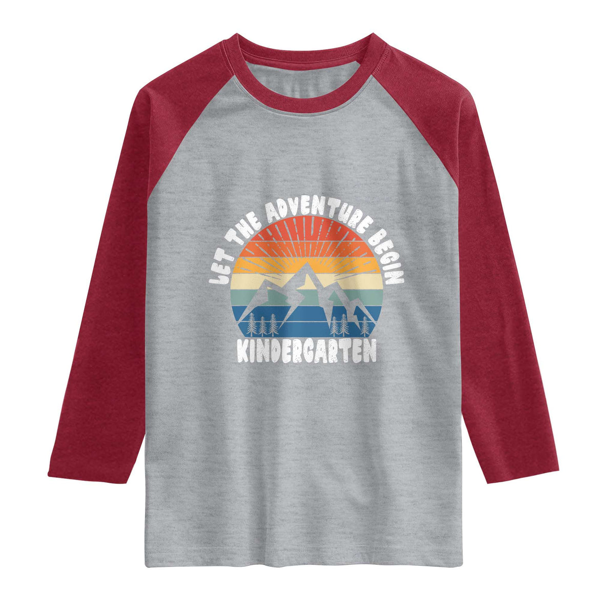 Kindergarten First Day of School Raglan Shirt Let the Adventure Begin Cute Back to School Gift