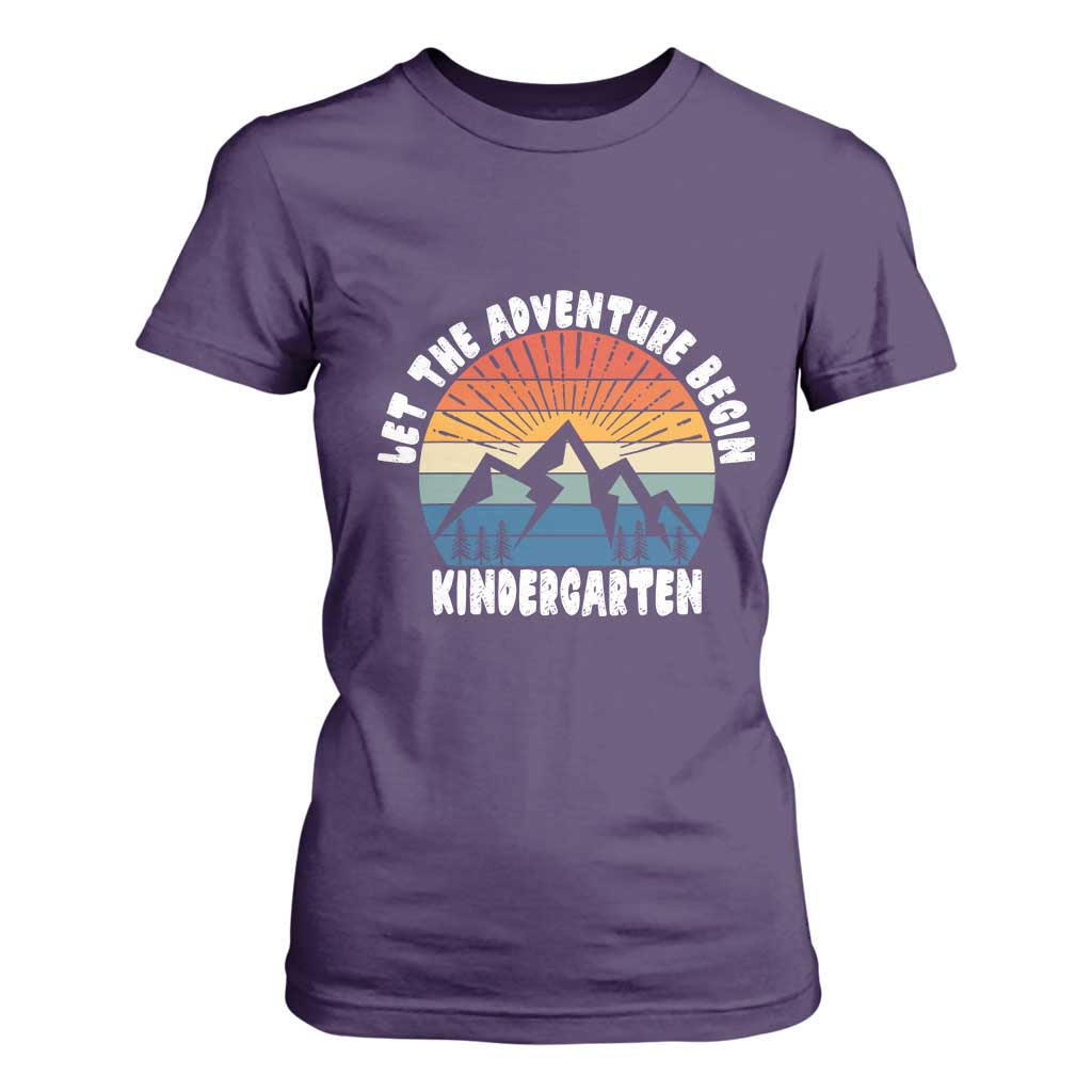 Kindergarten First Day of School T Shirt For Women Let the Adventure Begin Cute Back to School Gift