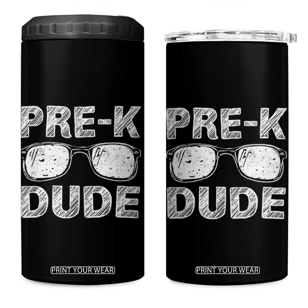 Pre-K Dude Cool First Day of Preschool 4 in 1 Can Cooler Tumbler Back to School Boys Gift