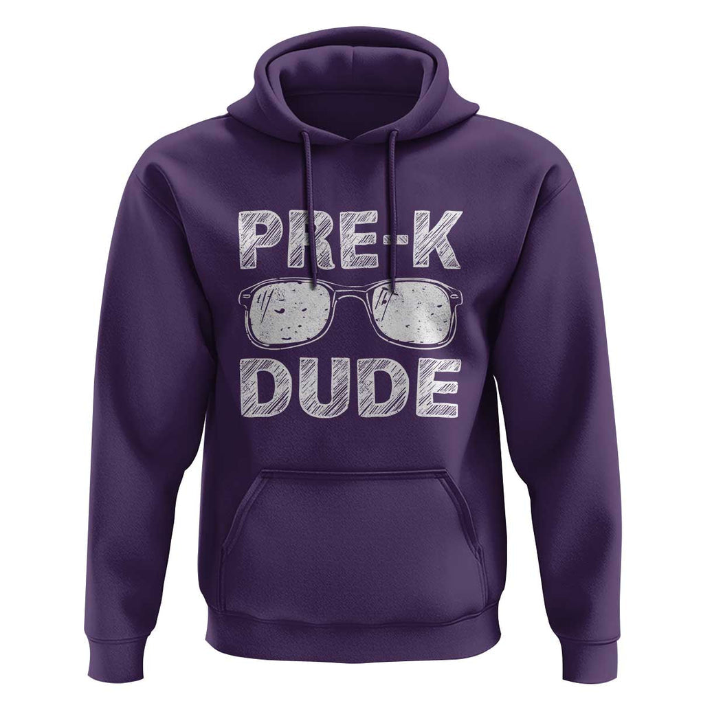 First Day of Preschool Hoodie Pre-K Dude, Back to School Gift TS01 Purple Print Your Wear
