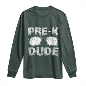 Pre-K Dude Cool First Day of Preschool Long Sleeve Shirt Back to School Boys Gift