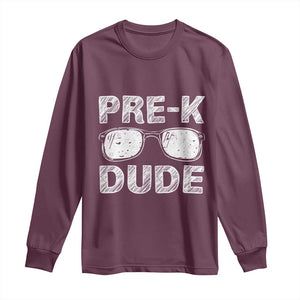 Pre-K Dude Cool First Day of Preschool Long Sleeve Shirt Back to School Boys Gift