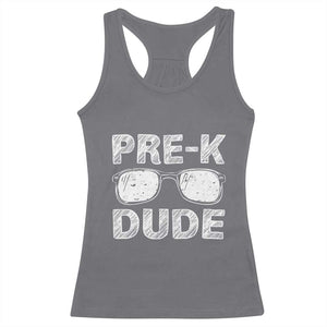 Pre-K Dude Cool First Day of Preschool Racerback Tank Top Back to School Boys Gift