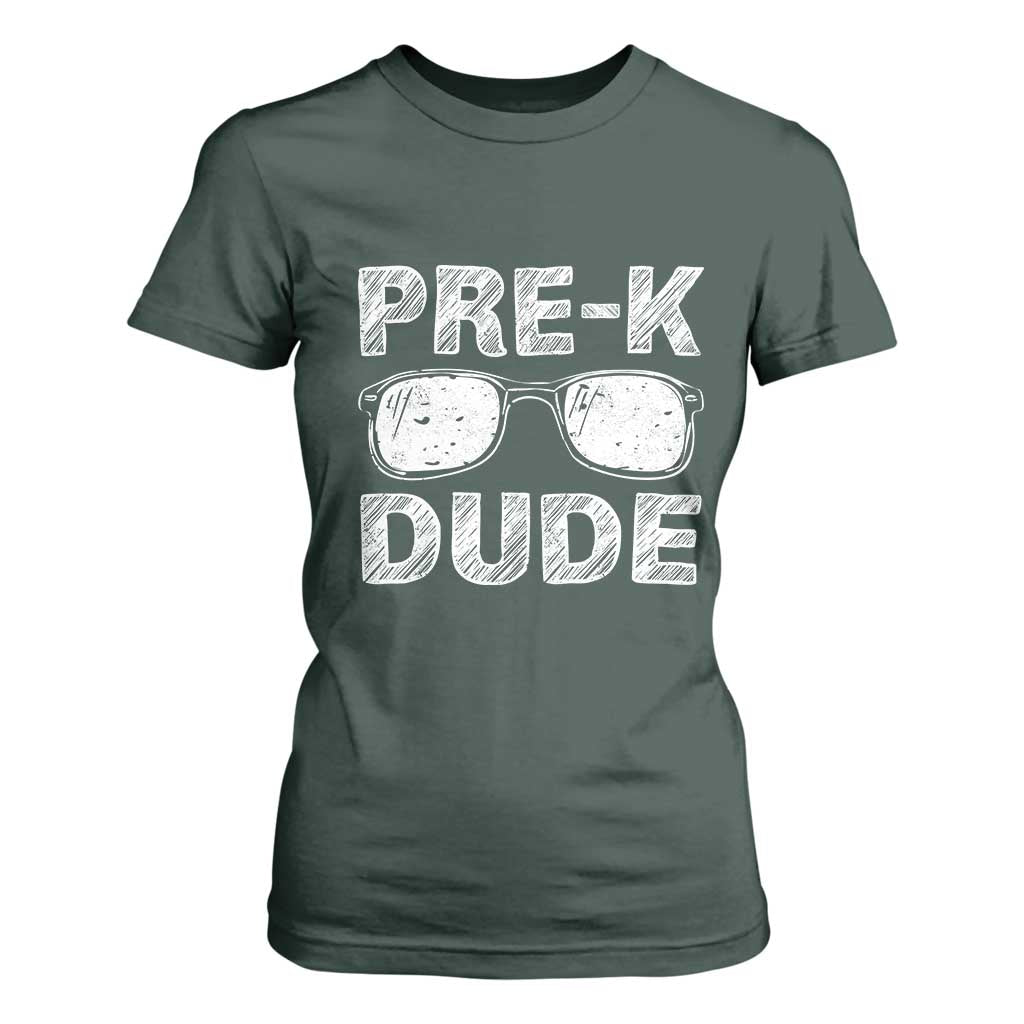 Pre-K Dude Cool First Day of Preschool T Shirt For Women Back to School Boys Gift