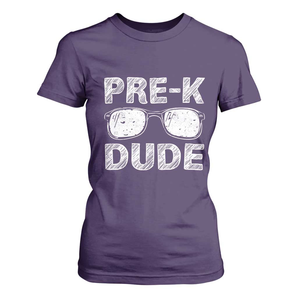 Pre-K Dude Cool First Day of Preschool T Shirt For Women Back to School Boys Gift