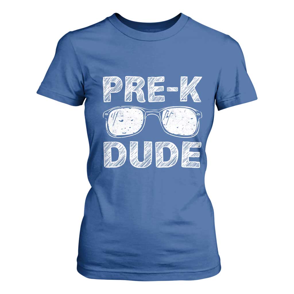 Pre-K Dude Cool First Day of Preschool T Shirt For Women Back to School Boys Gift