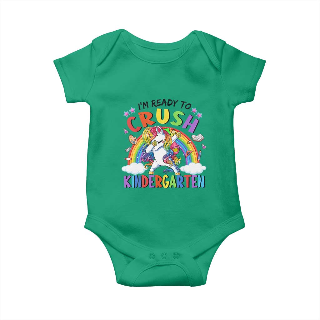 Ready to Crush Kindergarten Cute Girls Baby Onesie First Day Back to School