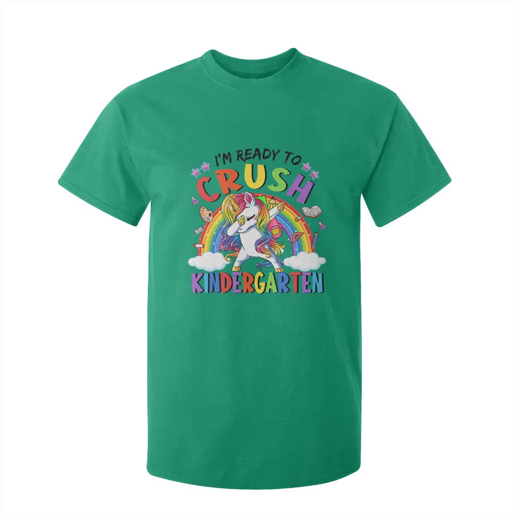 Ready to Crush Kindergarten Cute Girls T Shirt For Kid First Day Back to School