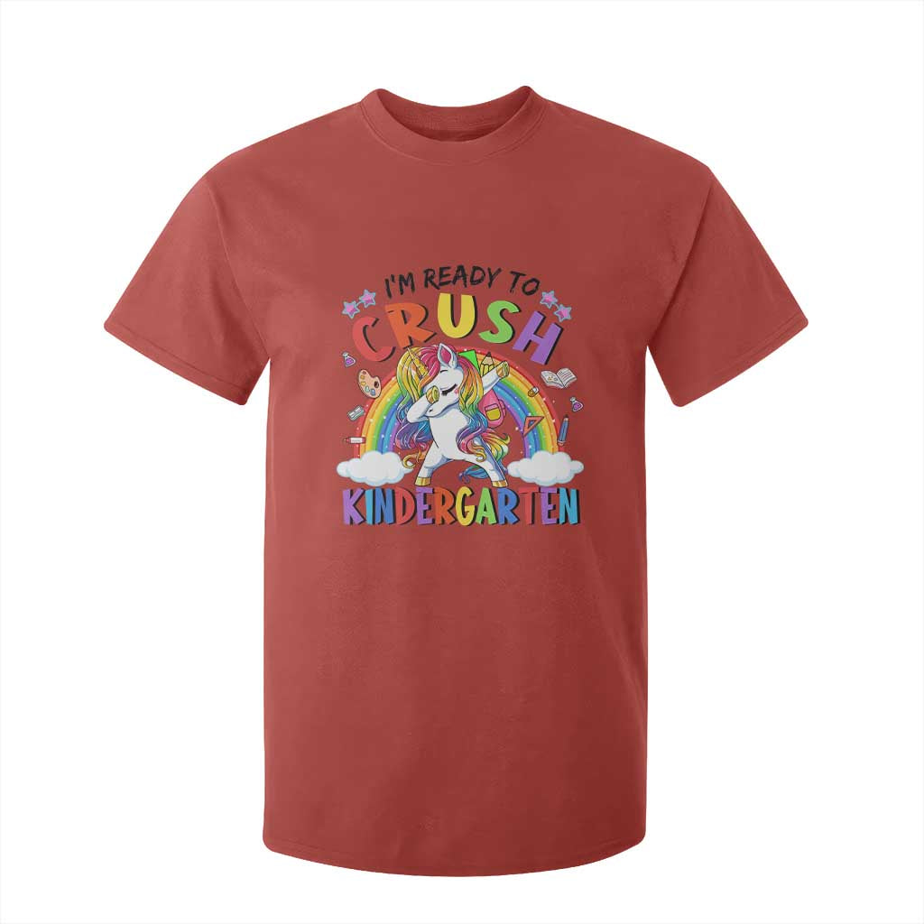 Ready to Crush Kindergarten Cute Girls T Shirt For Kid First Day Back to School