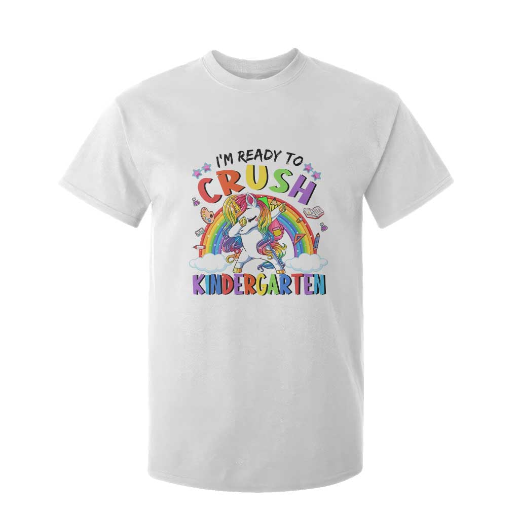 Ready to Crush Kindergarten Cute Girls T Shirt For Kid First Day Back to School TS01 White Print Your Wear