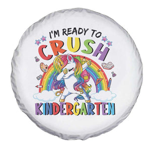 Ready to Crush Kindergarten Cute Girls Spare Tire Cover First Day Back to School