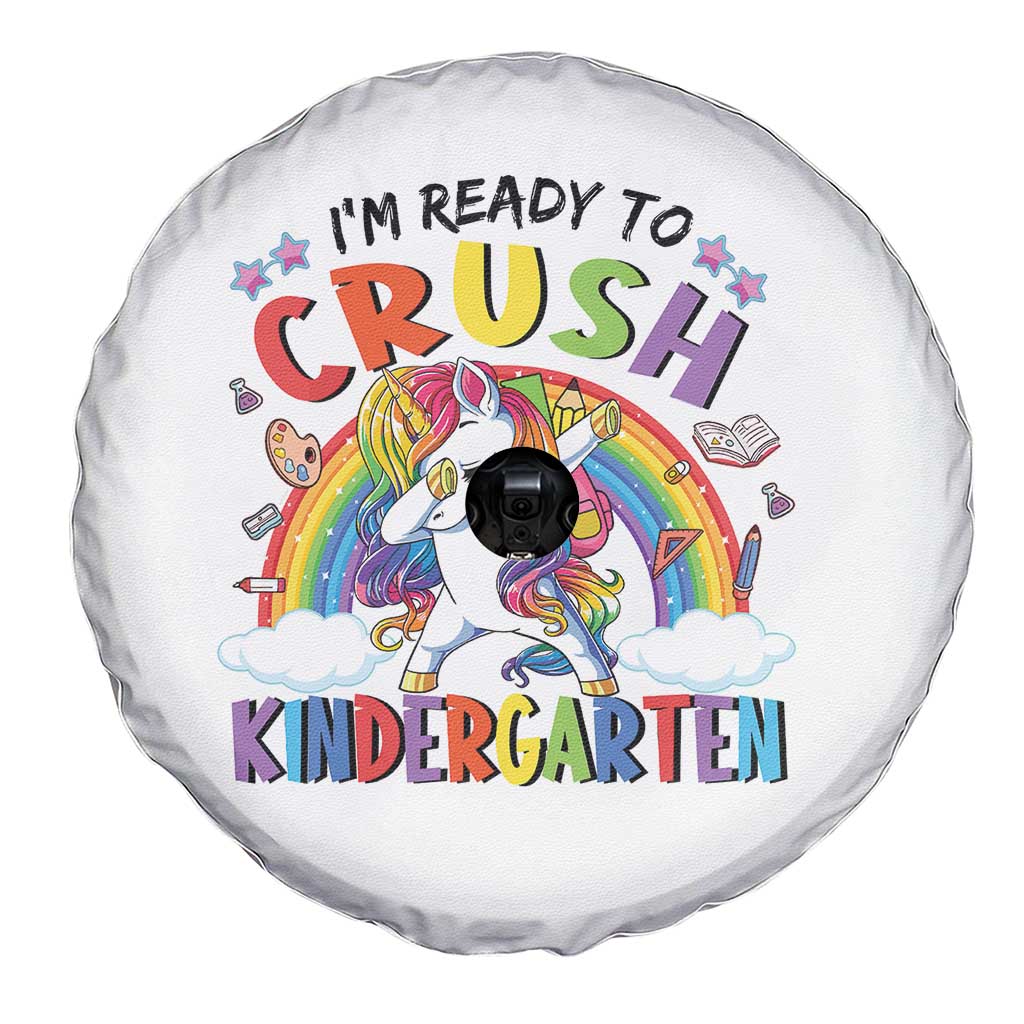 Ready to Crush Kindergarten Cute Girls Spare Tire Cover First Day Back to School