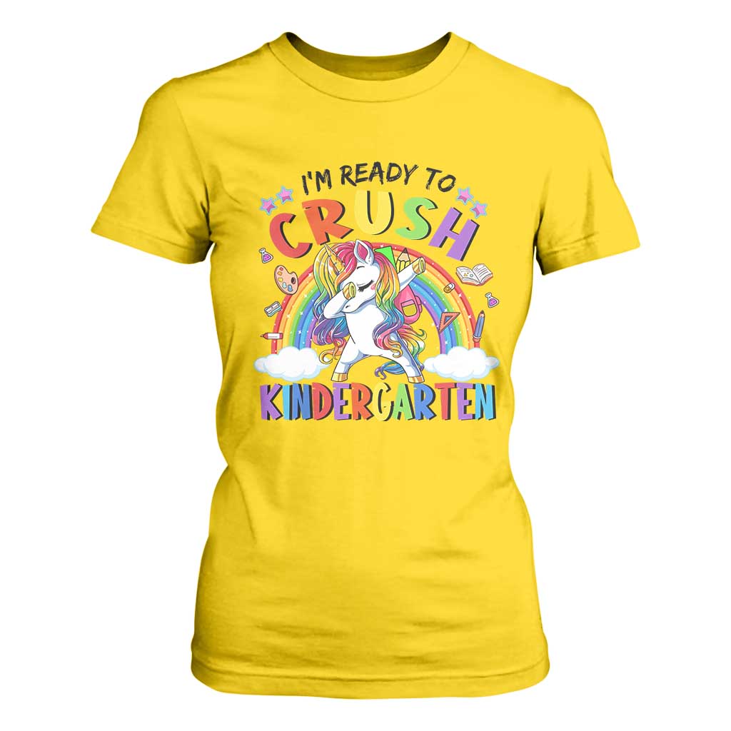 Ready to Crush Kindergarten Cute Girls T Shirt For Women First Day Back to School