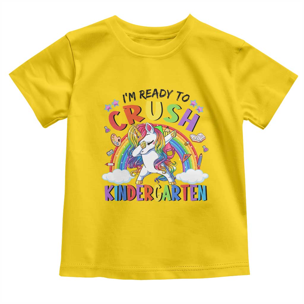 Ready to Crush Kindergarten Cute Girls Toddler T Shirt First Day Back to School