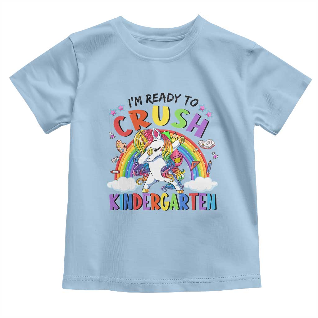 Ready to Crush Kindergarten Cute Girls Toddler T Shirt First Day Back to School