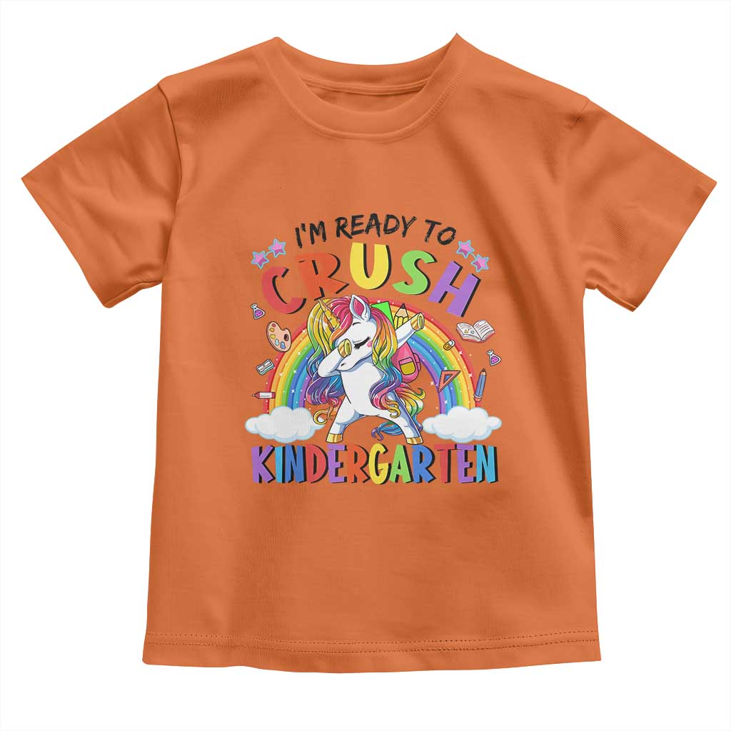 Ready to Crush Kindergarten Cute Girls Toddler T Shirt First Day Back to School