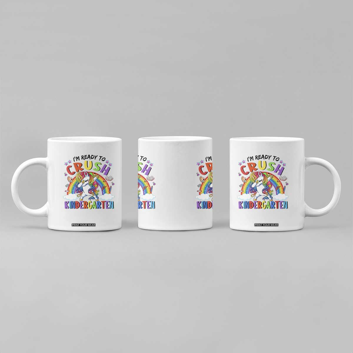 Ready to Crush Kindergarten Cute Girls Coffee Mug First Day Back to School