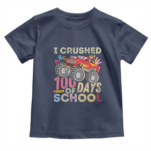 I Crushed 100 Days of School Monster Truck Toddler T Shirt Cool Back to School Boys Gift