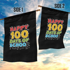 Happy 100 Days of School Garden Flag Cute Celebration Gift for Teachers and Kids