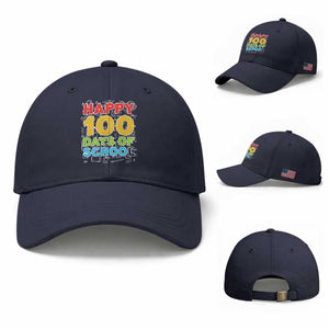 Happy 100 Days of School Baseball Cap Cute Celebration Gift for Teachers and Kids