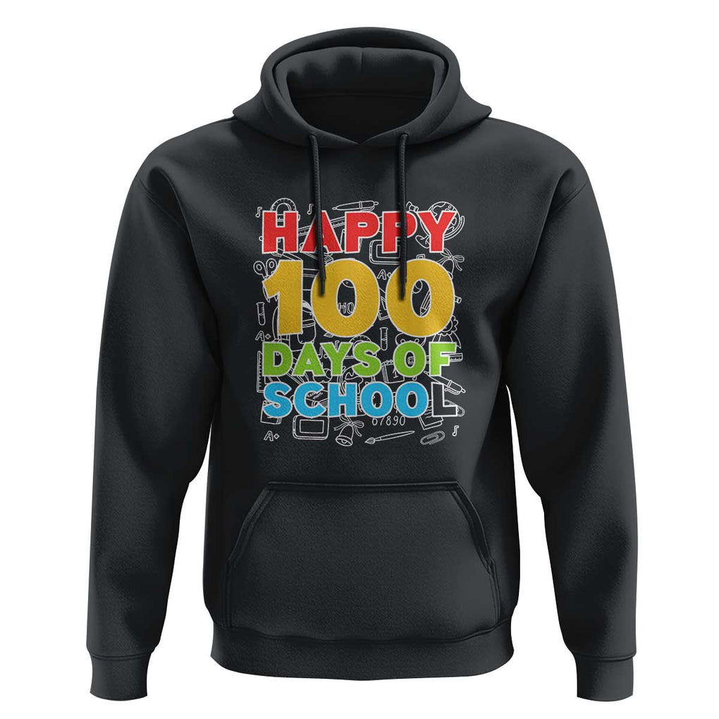 Happy 100 Days Hoodie 100th Day of School Celebration TS01 Black Print Your Wear