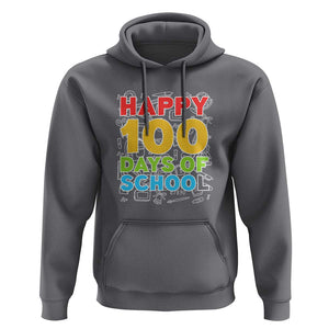 Happy 100 Days Hoodie 100th Day of School Celebration TS01 Charcoal Print Your Wear