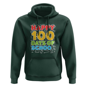 Happy 100 Days Hoodie 100th Day of School Celebration TS01 Dark Forest Green Print Your Wear