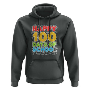 Happy 100 Days Hoodie 100th Day of School Celebration TS01 Dark Heather Print Your Wear