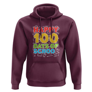 Happy 100 Days Hoodie 100th Day of School Celebration TS01 Maroon Print Your Wear